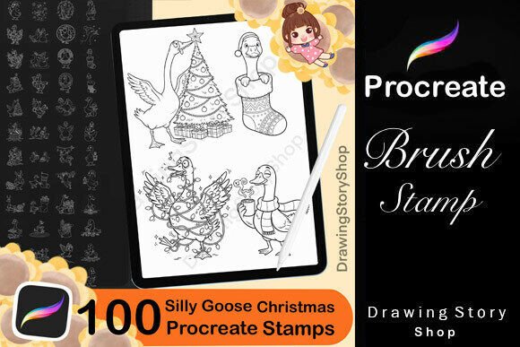 100 Procreate Silly Goose Christmas Stamps: A Creative Tool for Holiday Digital Art