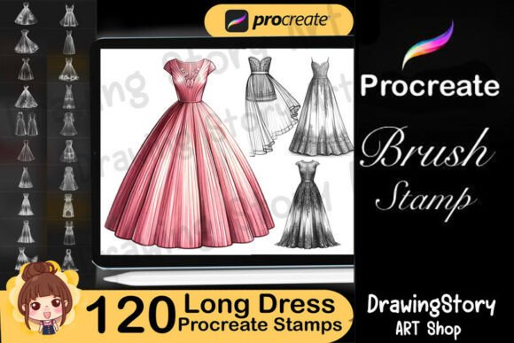 120 Long Dress Procreate Stamps Fashion: A Practical Guide for Digital Artists