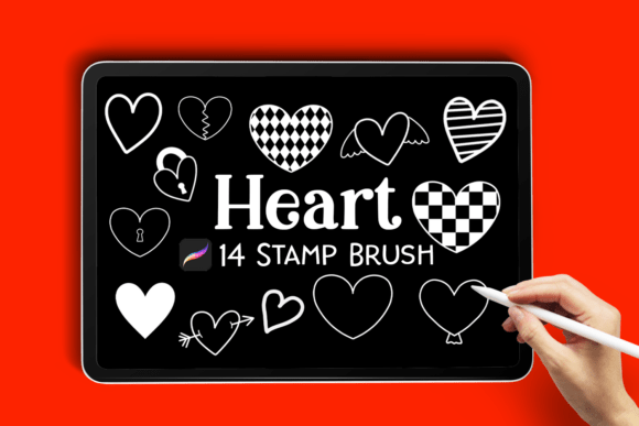 14 Heart Stamps for Procreate: Add Instant Charm to Your Digital Art