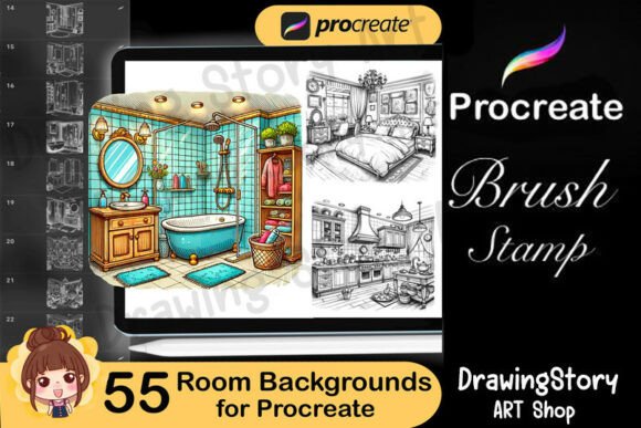 55 Procreate Room Stamps Background: A Creative Toolkit for Digital Artists