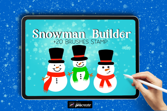 Christmas Snowman Builder 20 Procreate: A Creative Toolkit for Winter Illustrations