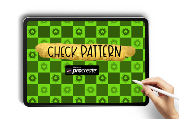Clover Check Pattern Procreate Brush: Celebrate St. Patrick’s Day with Style