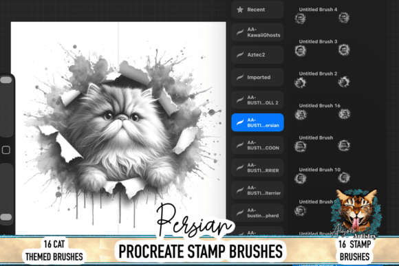Persian Cat Procreate Brush Stamps: A Practical Tool for Digital Artists and Creative Entrepreneurs