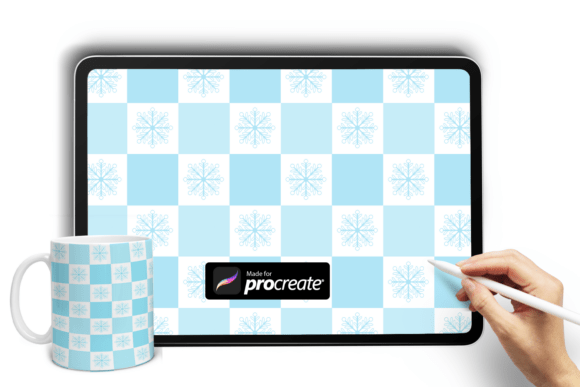 Snowflake Checker Procreate Brush: Holiday Design Made Simple