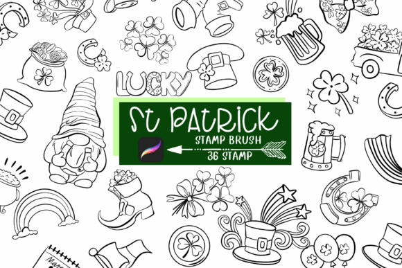 Unleash Your Creativity with the St. Patrick’s Day Procreate Stamp Brush Set