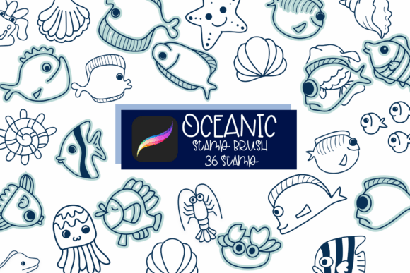 Unlock Creative Possibilities with the Oceanic Procreate Stamp Brush Set